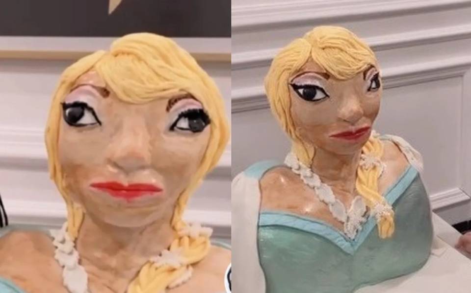 Viral en TikTok: Niña recibió torta deforme de Frozen