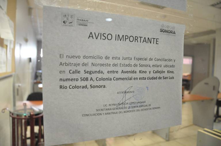 Junta de Conciliación y Arbitraje cambia de sede - Tribuna de San Luis |  Noticias Locales, Policiacas, sobre México, Sonora y el Mundo